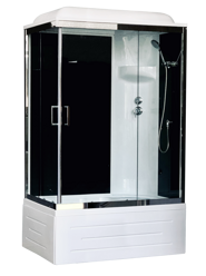 Душевая кабина Royal Bath 8100BP6-BT-CH (черное/прозрачное) правая 100x80x217