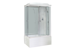 Душевая кабина Royal Bath 8100BP6-WT (белое/прозрачное) правая 100x80x217