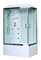 Душевая кабина Royal Bath 8120BP3-WT-CH (белое/прозрачное) левая 120x80x217